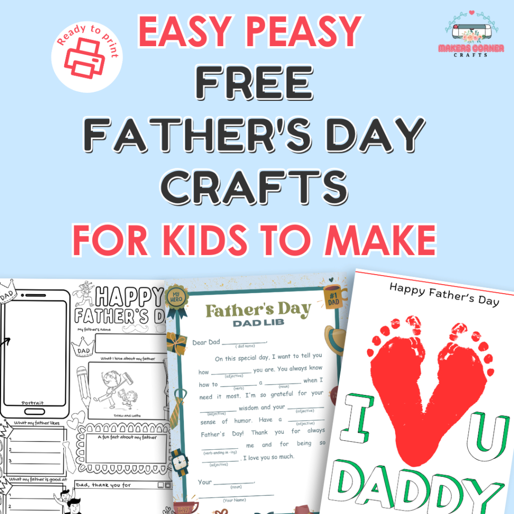 Easy Peasy Free Father&amp;#039;S Day Crafts For Kids To Make - Makers intended for Free Fathers Day Crafts For Kids Printable