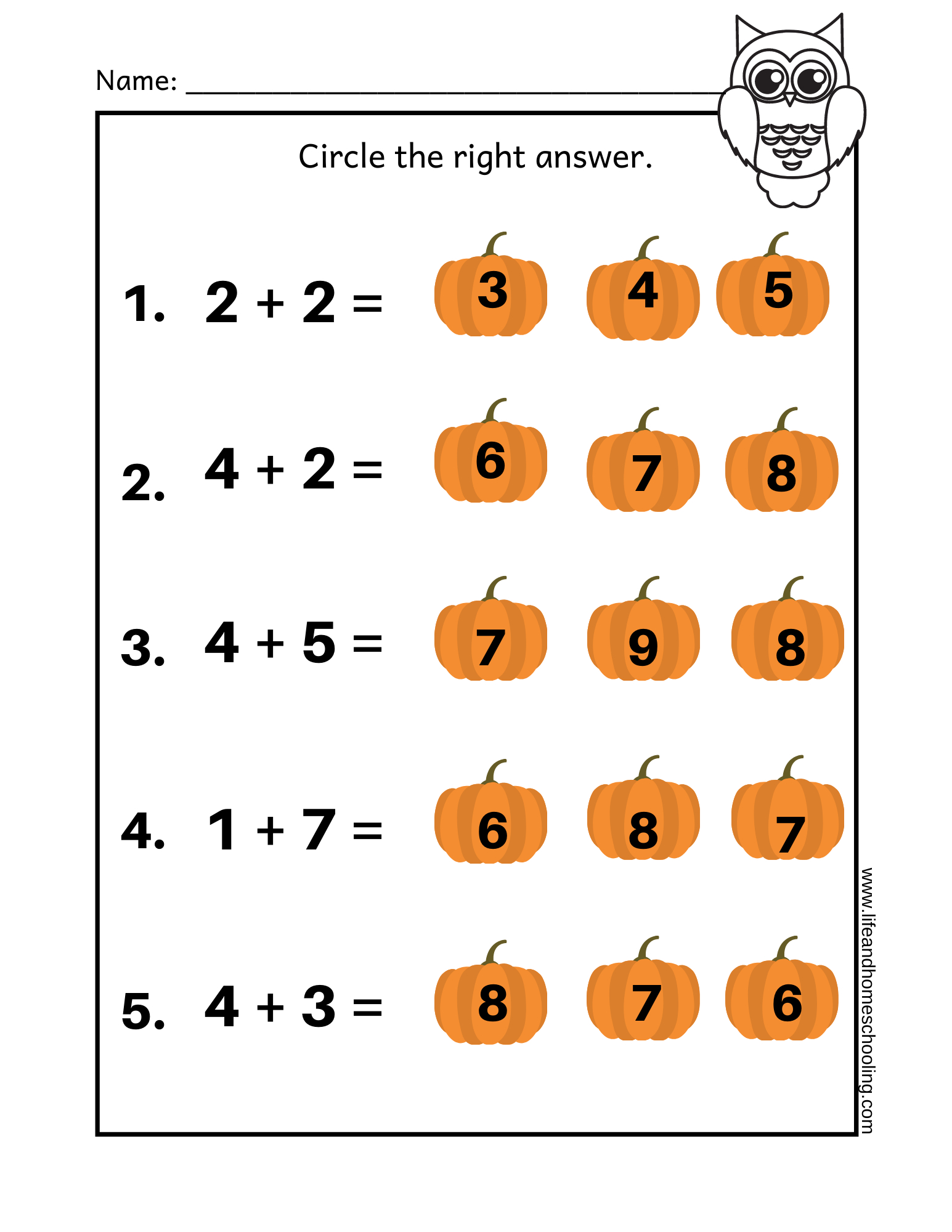 Fall Themed Kinder - 2Nd Grade Math (Add &amp;amp; Subtract) | Made throughout Printable 2Nd Grade Math Worksheets