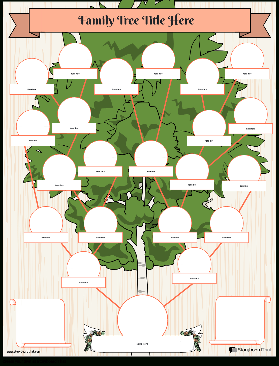 Family Tree Maker: Free Templatesstoryboard That within Free Printable Family Tree Maker