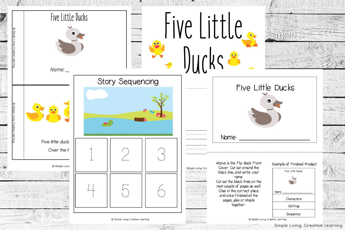 Five Little Ducks Printables - Simple Living. Creative Learning throughout 5 Little Ducks Printable Free Download