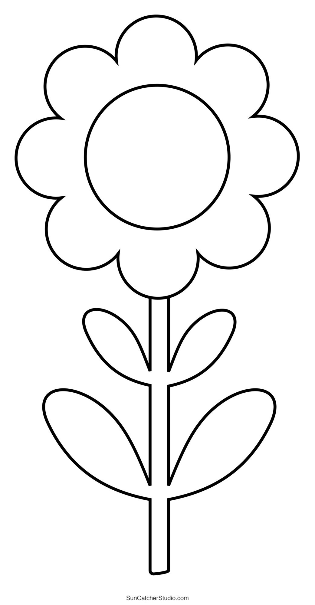 Flower Templates, Patterns, Svg Files (Printable Stencils) – Free intended for Printable Picture Of A Flower