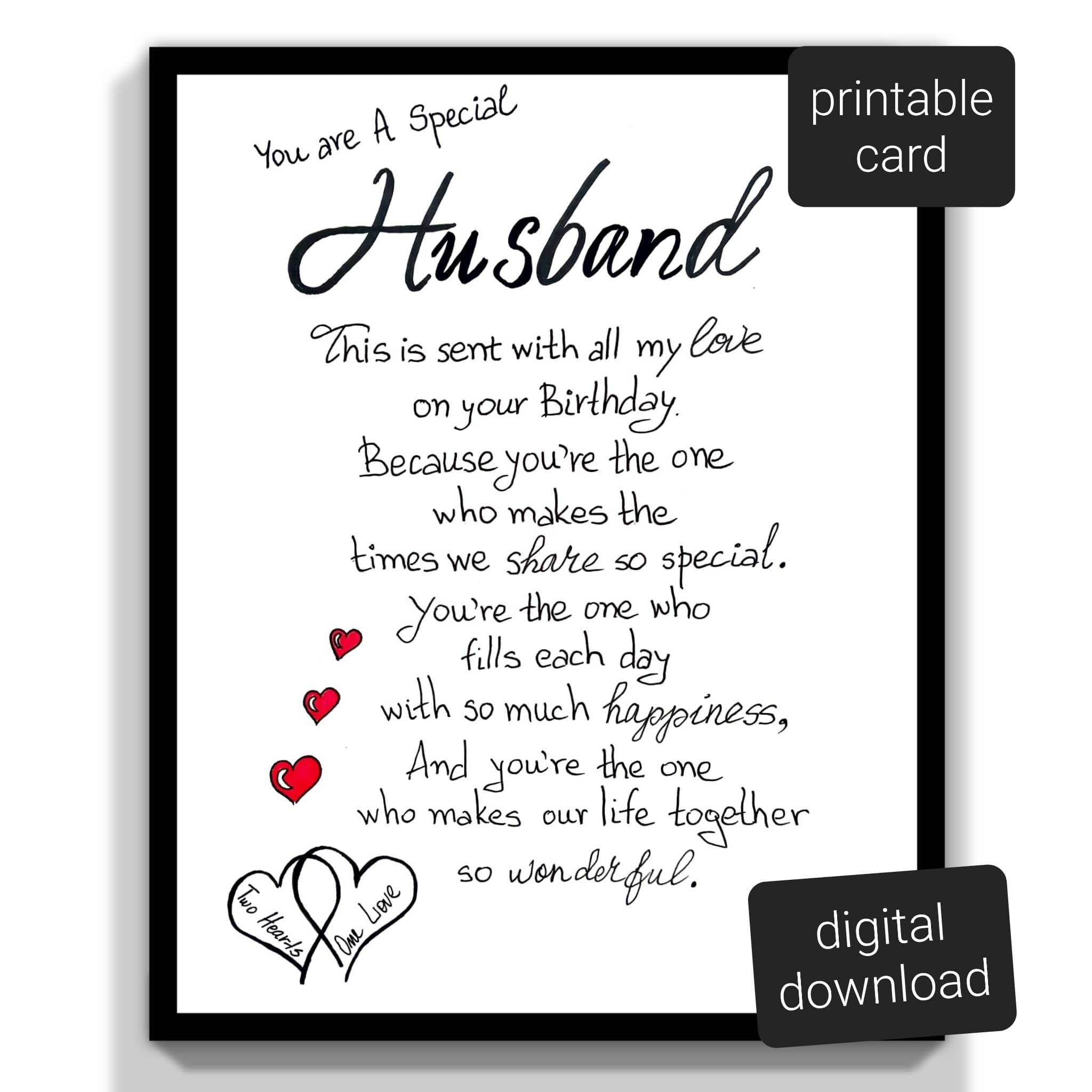 For Husband Birthday Printable Birthday Cards For Boyfriend The inside Free Printable Birthday Card Husband