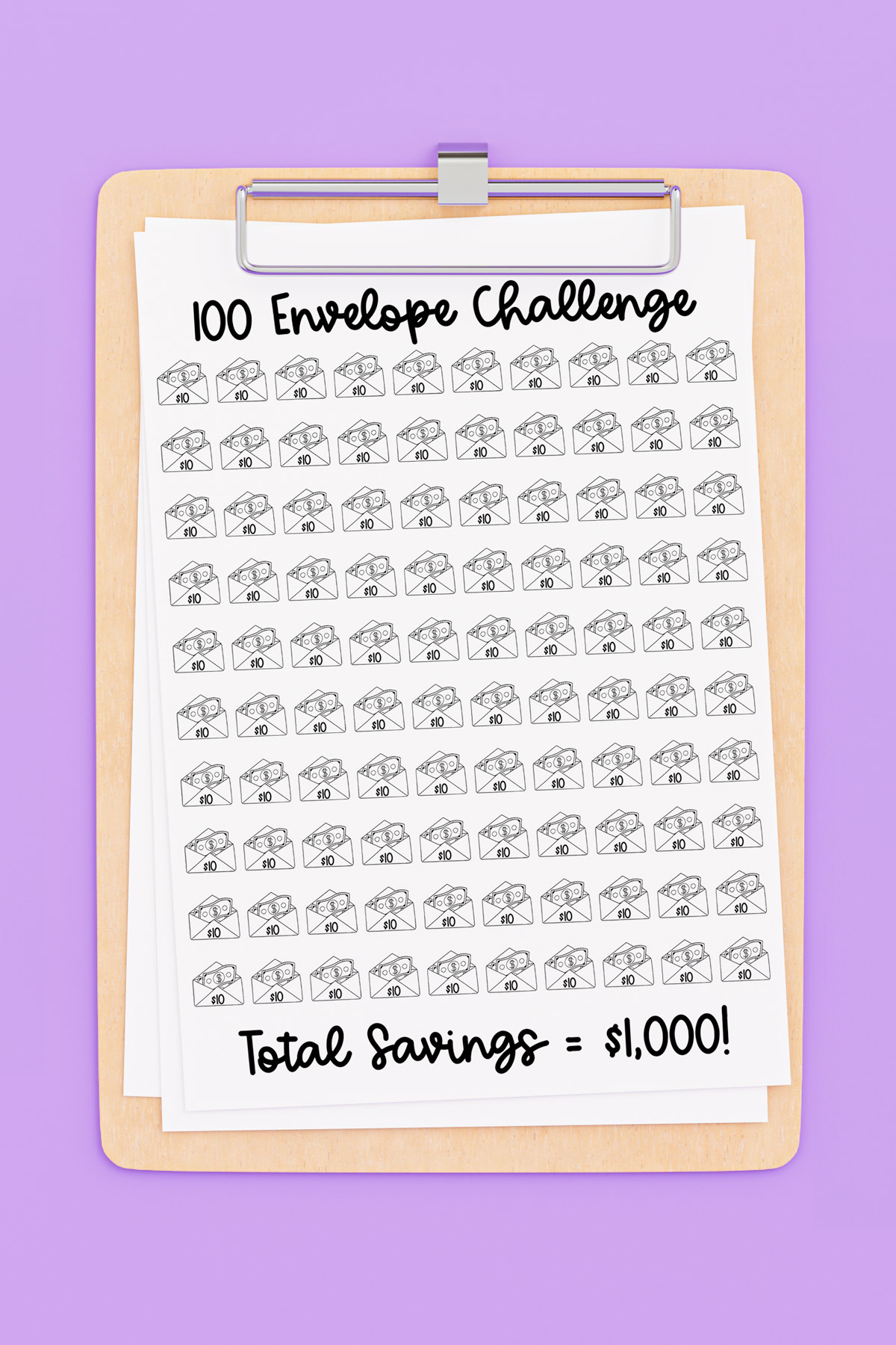Free 100 Envelope Challenge Printable Chart To Save Money with regard to 100 Envelope Challenge Free Printable