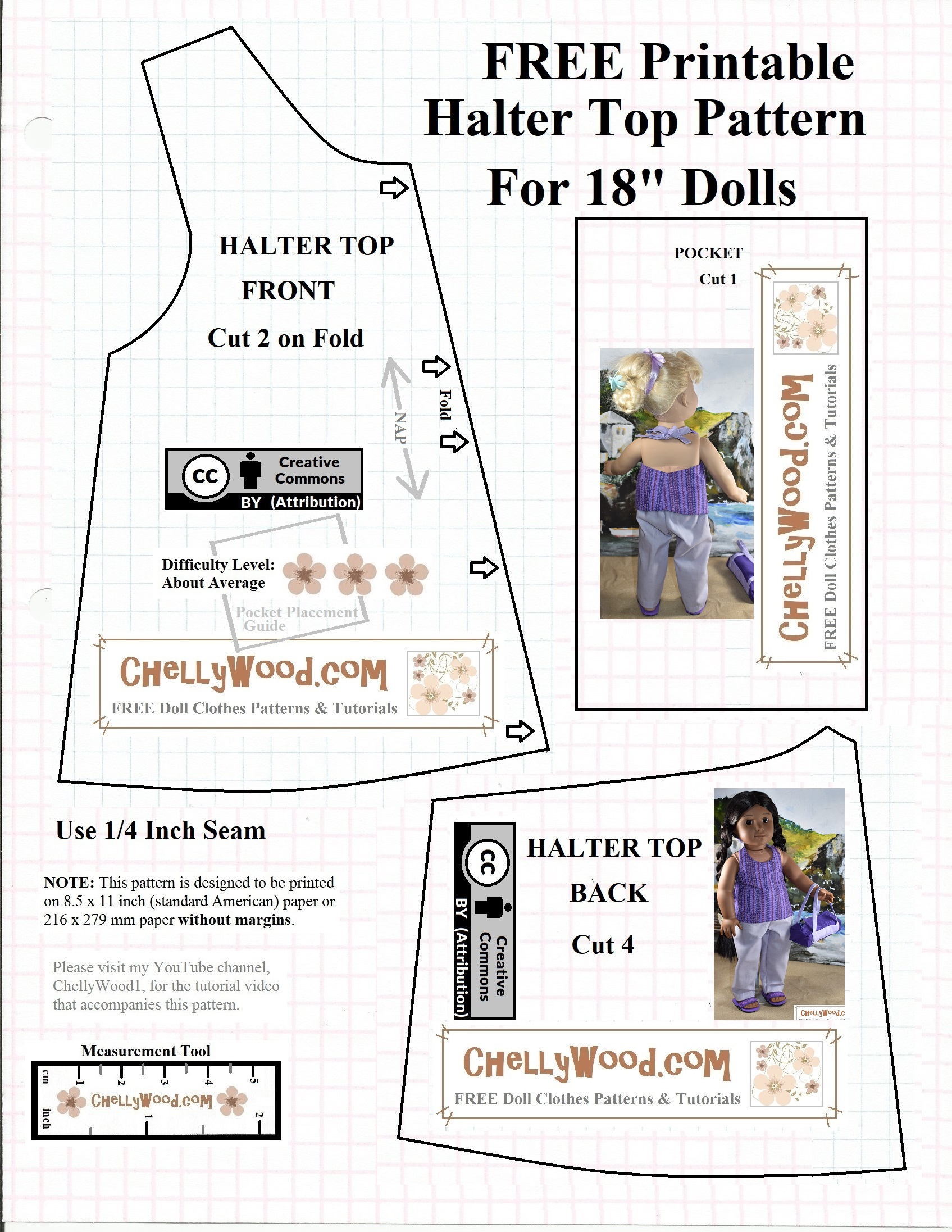 Free #Agdoll Summer Shirt Pattern @ Chellywood #Sewing 4#Dolls within Free Printable Sewing Patterns For 18 Doll Clothes