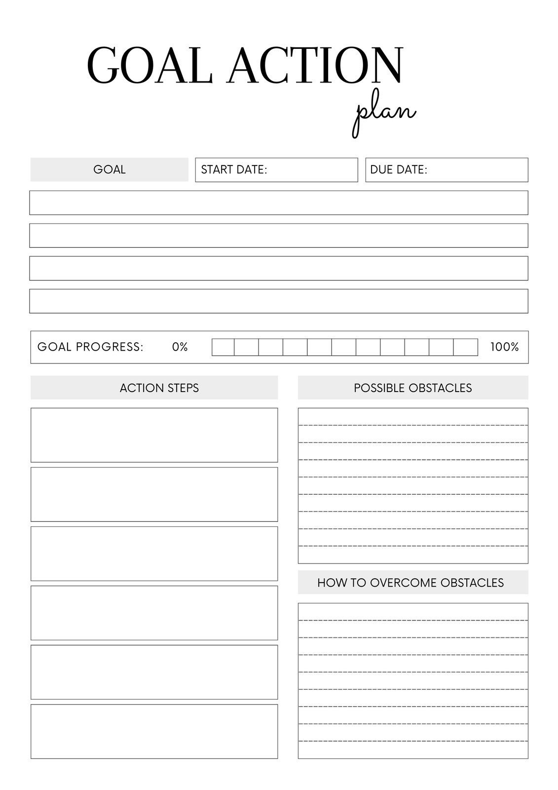 Free And Customizable Goals Templates with regard to Free Printable Goal Setting Worksheets