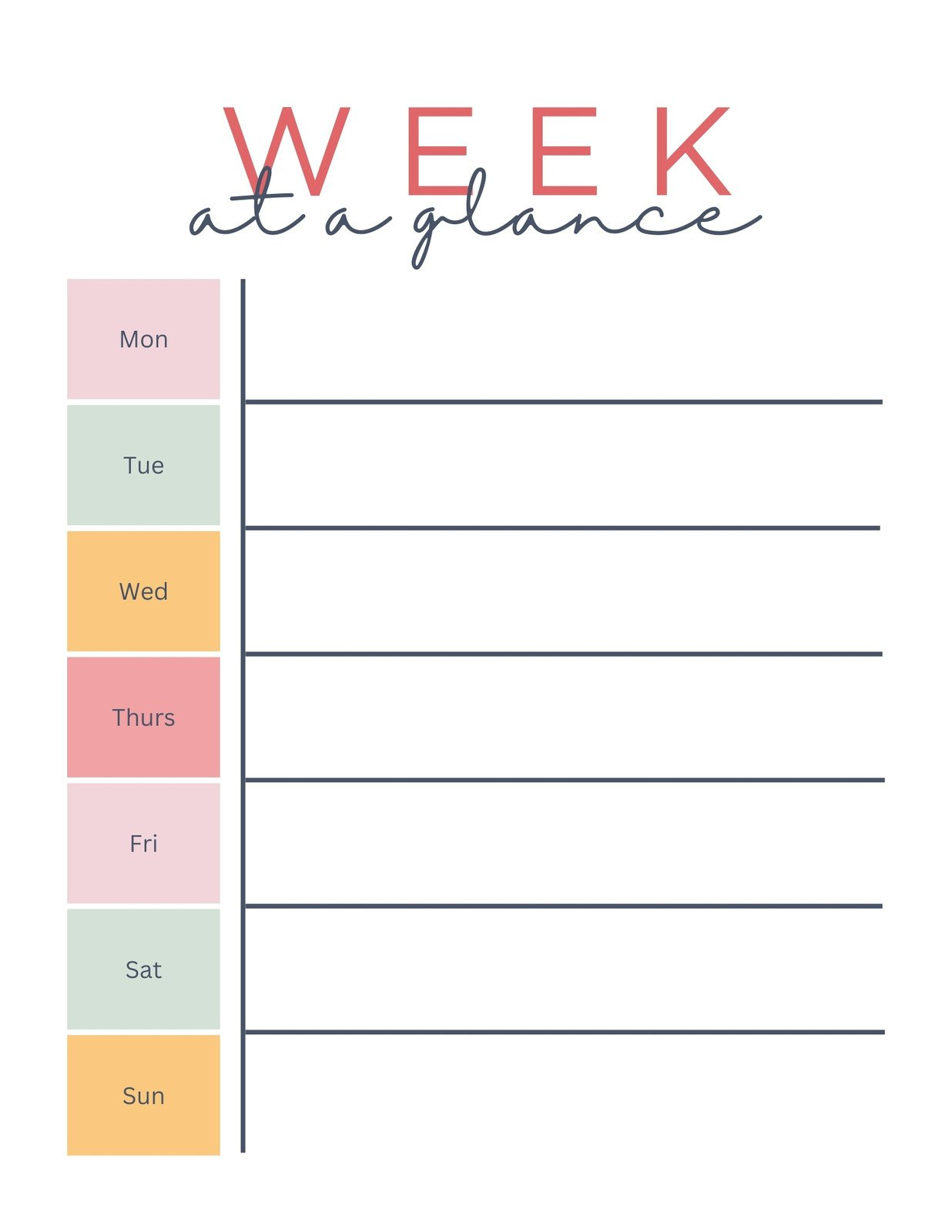 Free And Customizable Weekly Planner Templates | Canva regarding Free Printable Monday to Friday Weekly Planner
