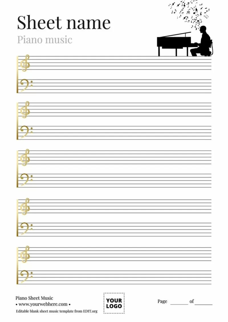 Free Blank Music Sheets To Print within Free Blank Printable Sheet Music For Piano