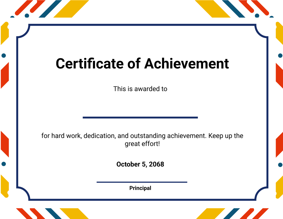 Free Blank Well Done Certificate Of Achievement Template To Edit with regard to Certificate Of Achievement Free Printable