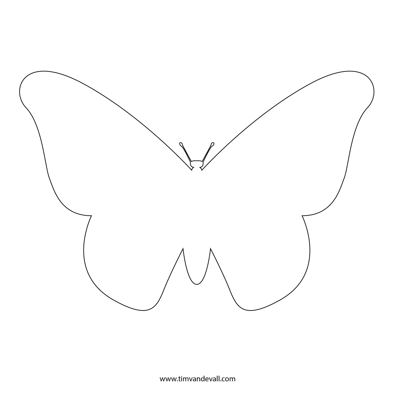 Free Butterfly Stencil | Monarch Butterfly Outline And Silhouette pertaining to Free Printable Butterfly Stencil Printable