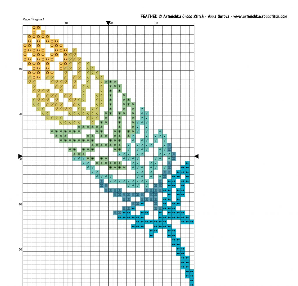 Free Cross Stitch Pattern Feather – Artmishka Cross Stitch with Cross Stitch Patterns Printable Free