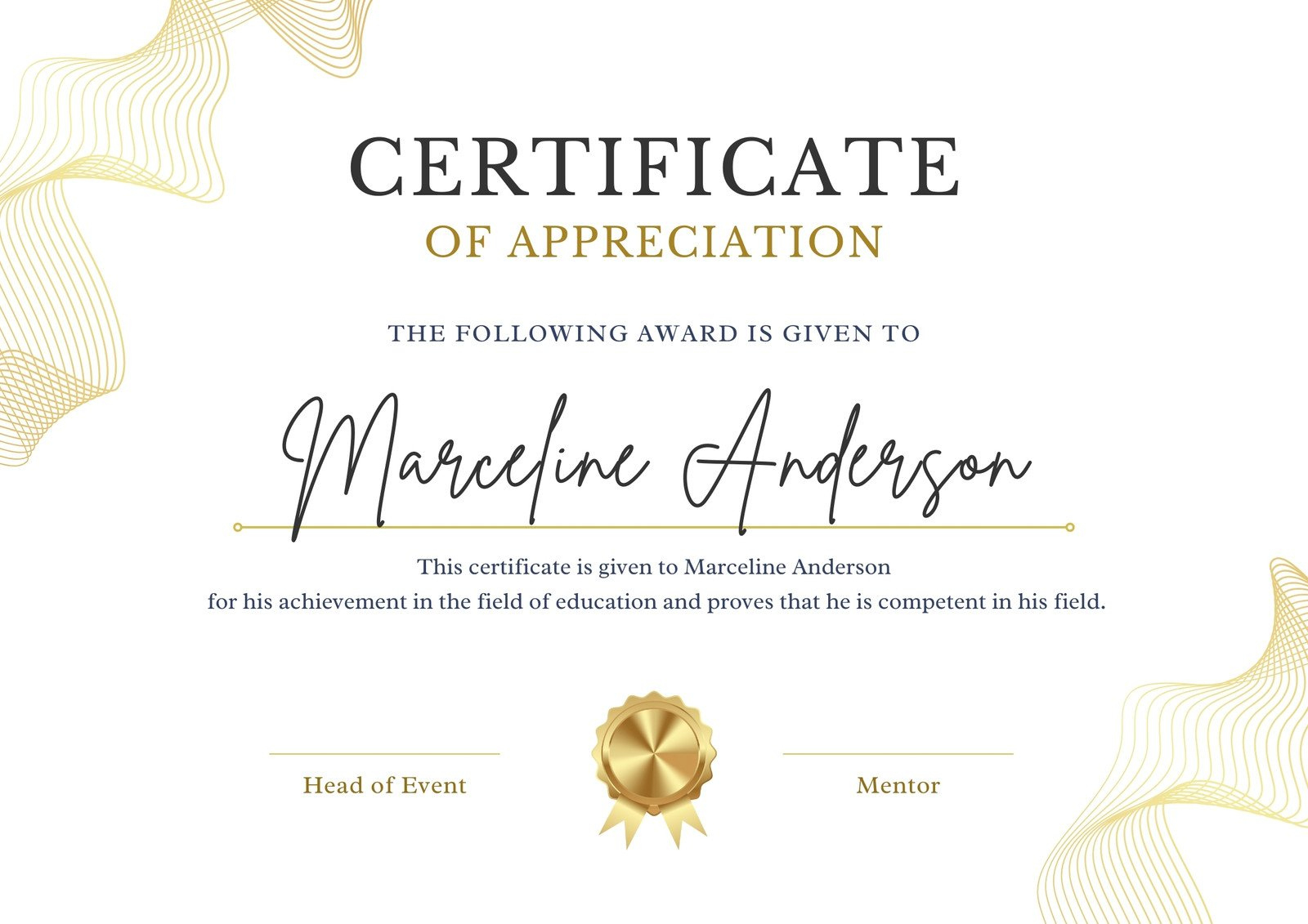Free Custom Printable Achievement Certificate Templates | Canva inside Certificate Of Achievement Free Printable