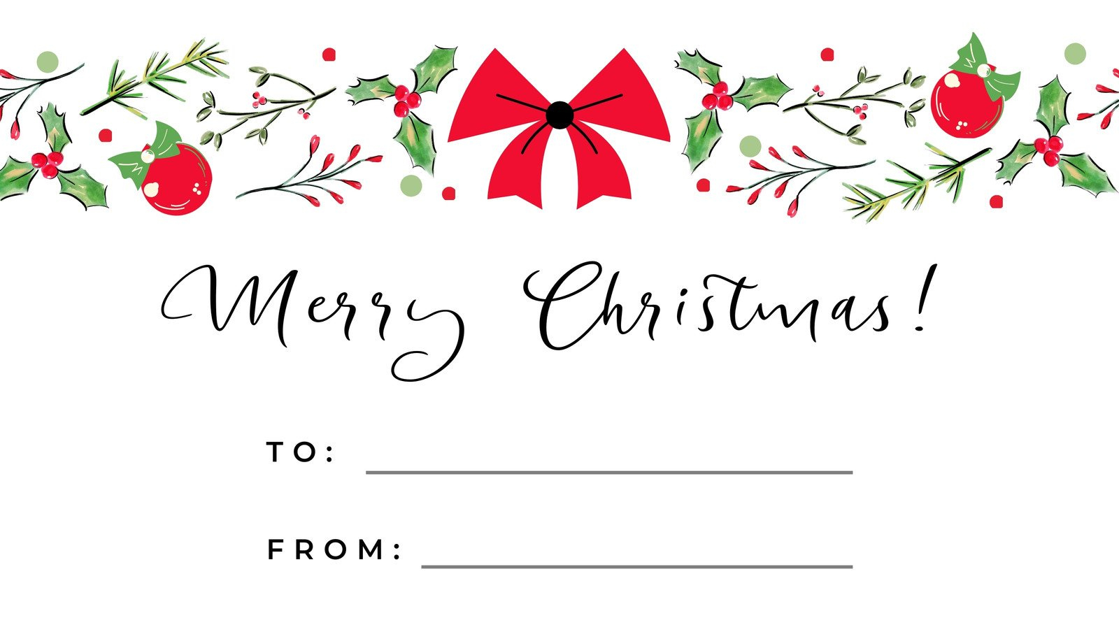 Free Custom Printable Christmas Tag Templates | Canva regarding Christmas Name Tags Free Printable