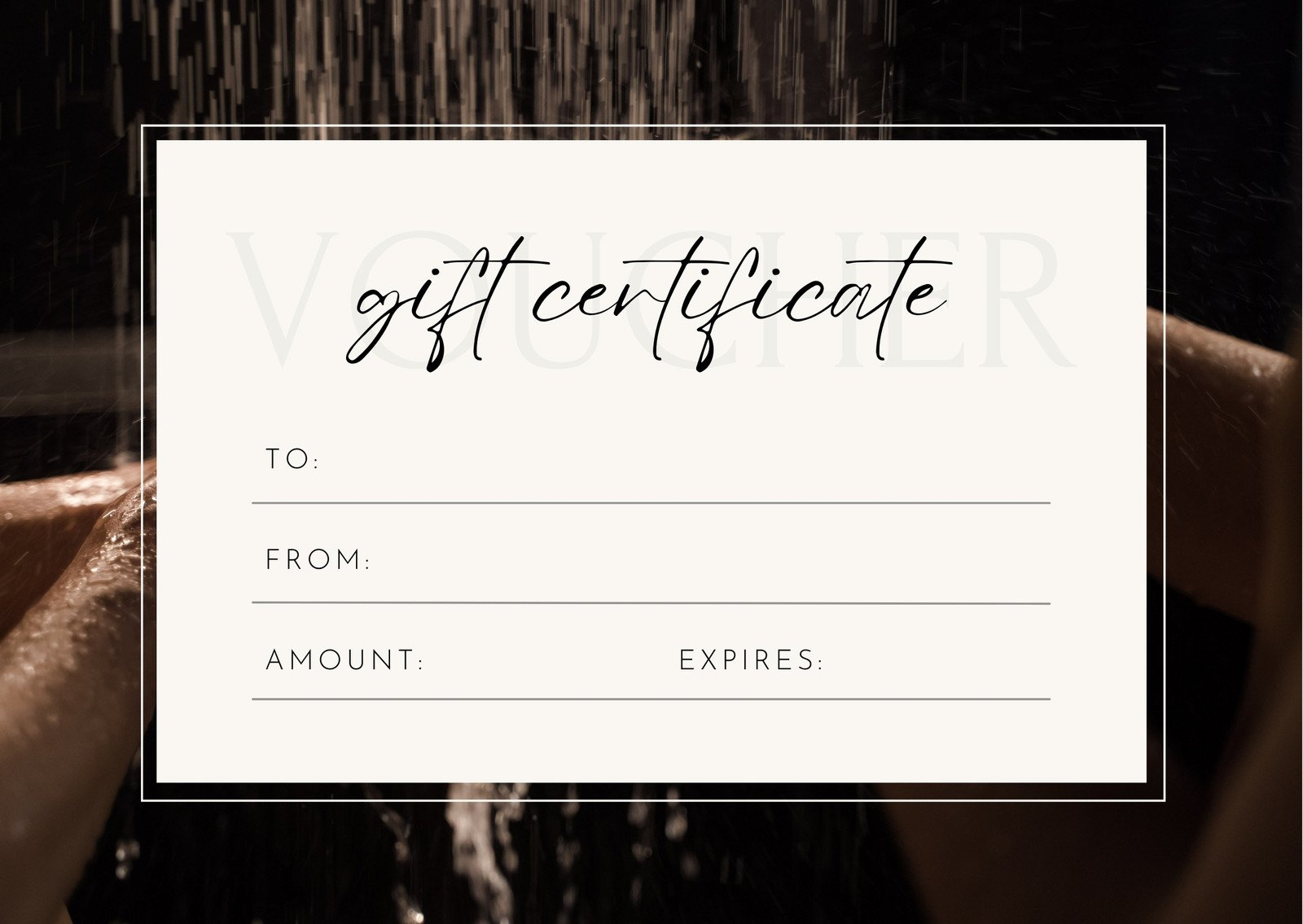 Free Custom Printable Massage Gift Certificate Templates | Canva within Free Printable Massage Voucher Template