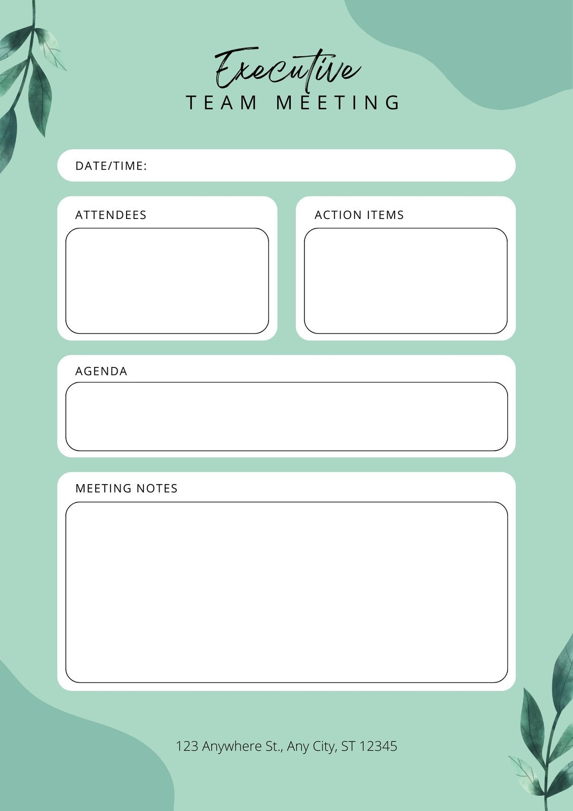 Free, Editable, Printable Meeting Minutes Templates | Canva with regard to Free Printable Meeting Notes Template