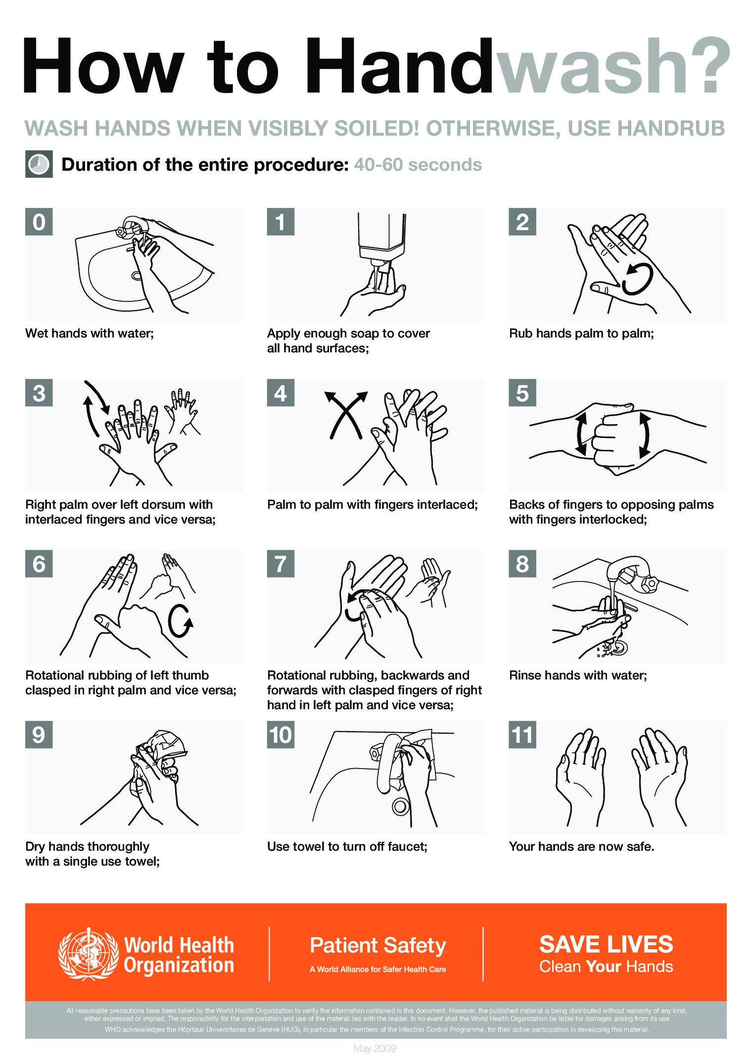 Free Health Who Handwashing Poster Labor Law Poster 2026 in Free Printable Hand Wash Signs