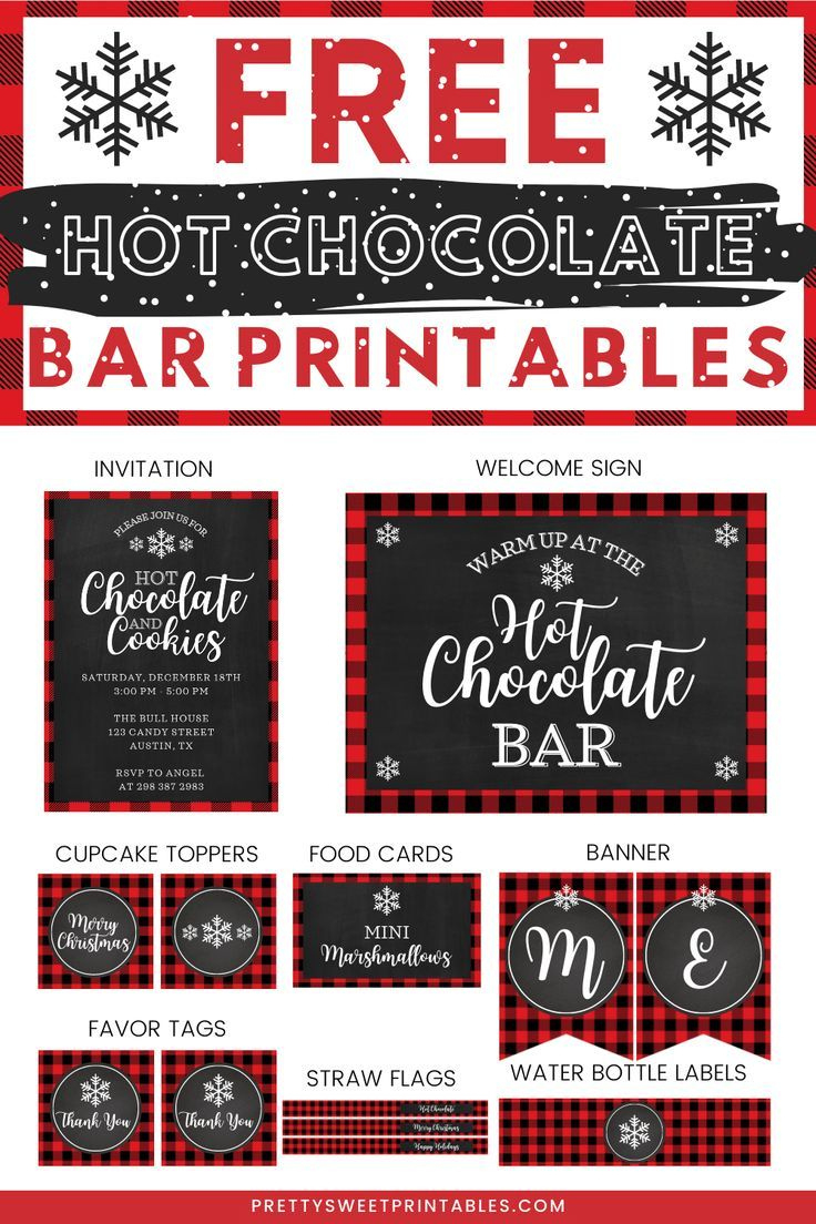 Free Hot Chocolate Bar Printables regarding Free Printable Hot Chocolate Bar Labels