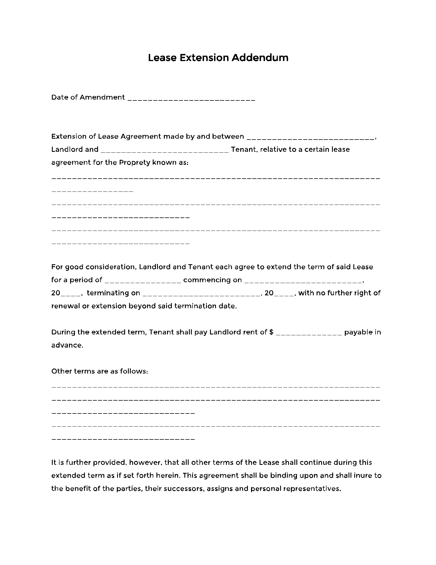 Free Lease Extension Agreement Template (Pdf Sample) - Cocosign intended for Free Printable Lease Extension Agreement
