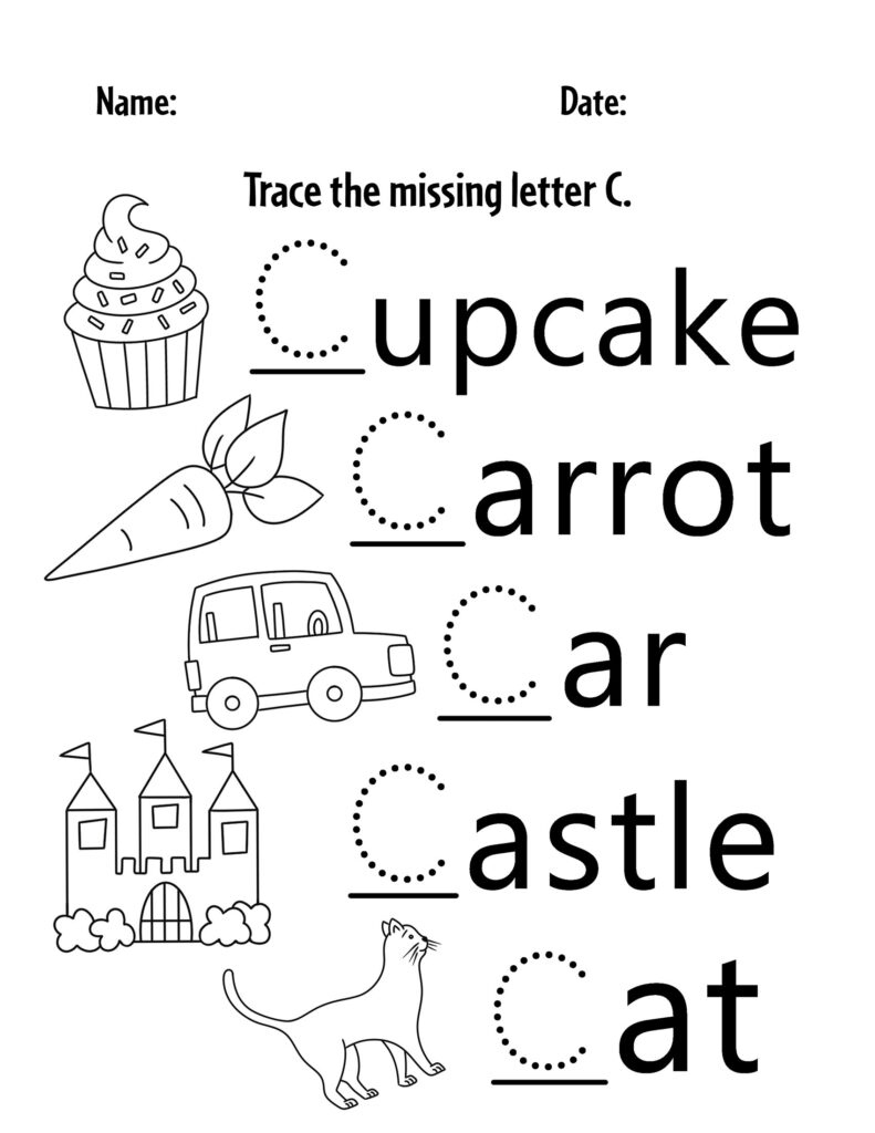 Free Letter C Worksheets For Preschool ⋆ The Hollydog Blog regarding Letter C Worksheets Free Printable