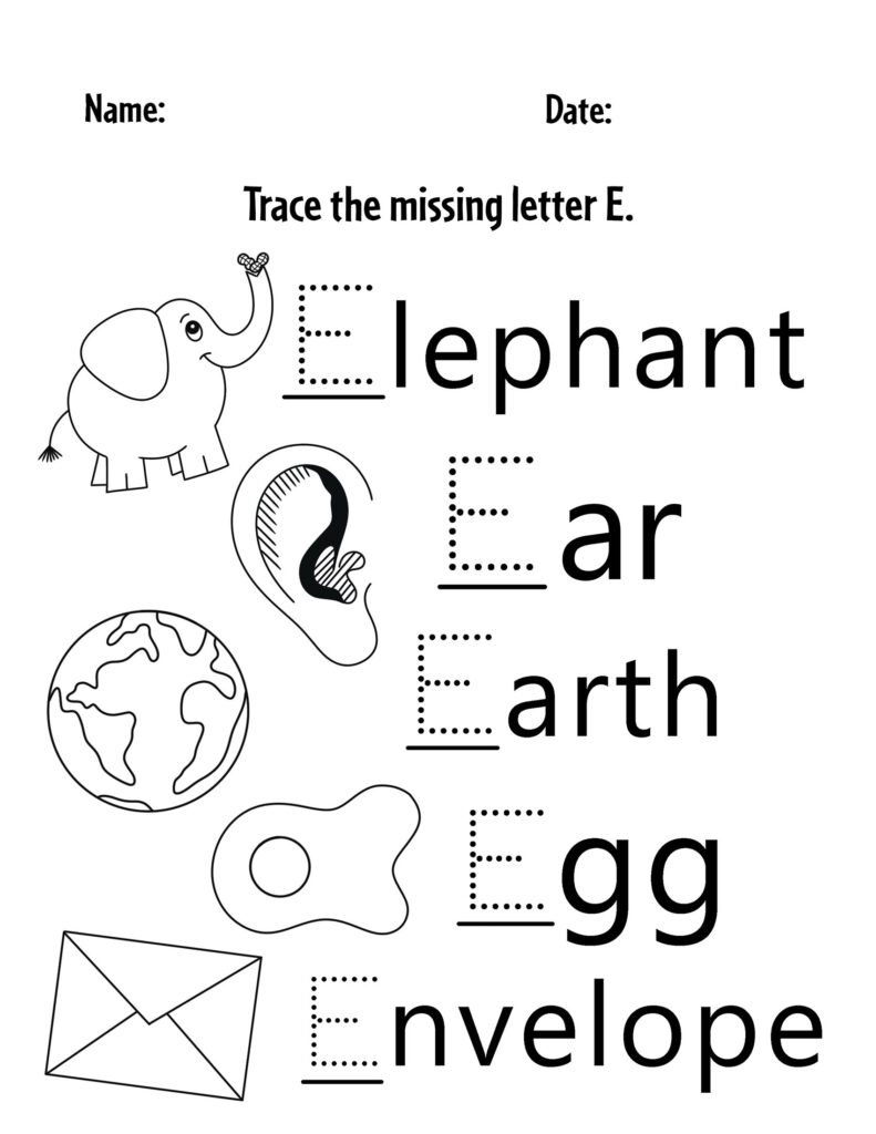 Free Letter E Worksheets For Preschool! ⋆ The Hollydog Blog regarding Free Printable Letter E Worksheets