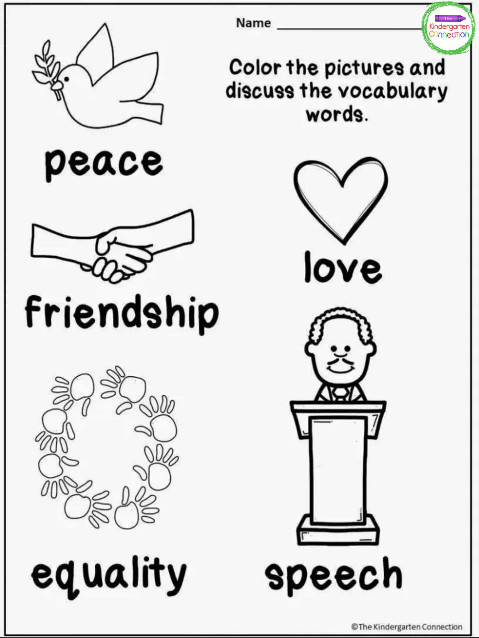Free Martin Luther King, Jr. Printables And Read Alouds For with regard to Free Printable Martin Luther King Jr Worksheets For Kindergarten