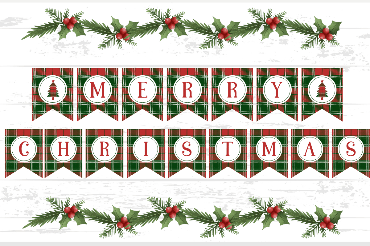 Free Merry Christmas Banner Printables - Prudent Penny Pincher throughout Free Merry Christmas Printable Banner