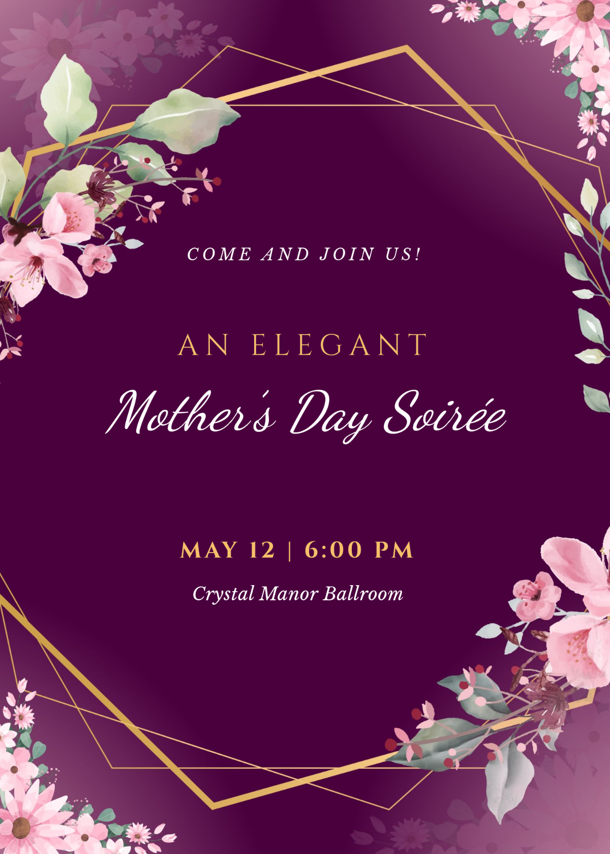 Free Mothers Day Invitation 2025 Templates To Edit Online in Free Printable Mothers Day Invitation Templates