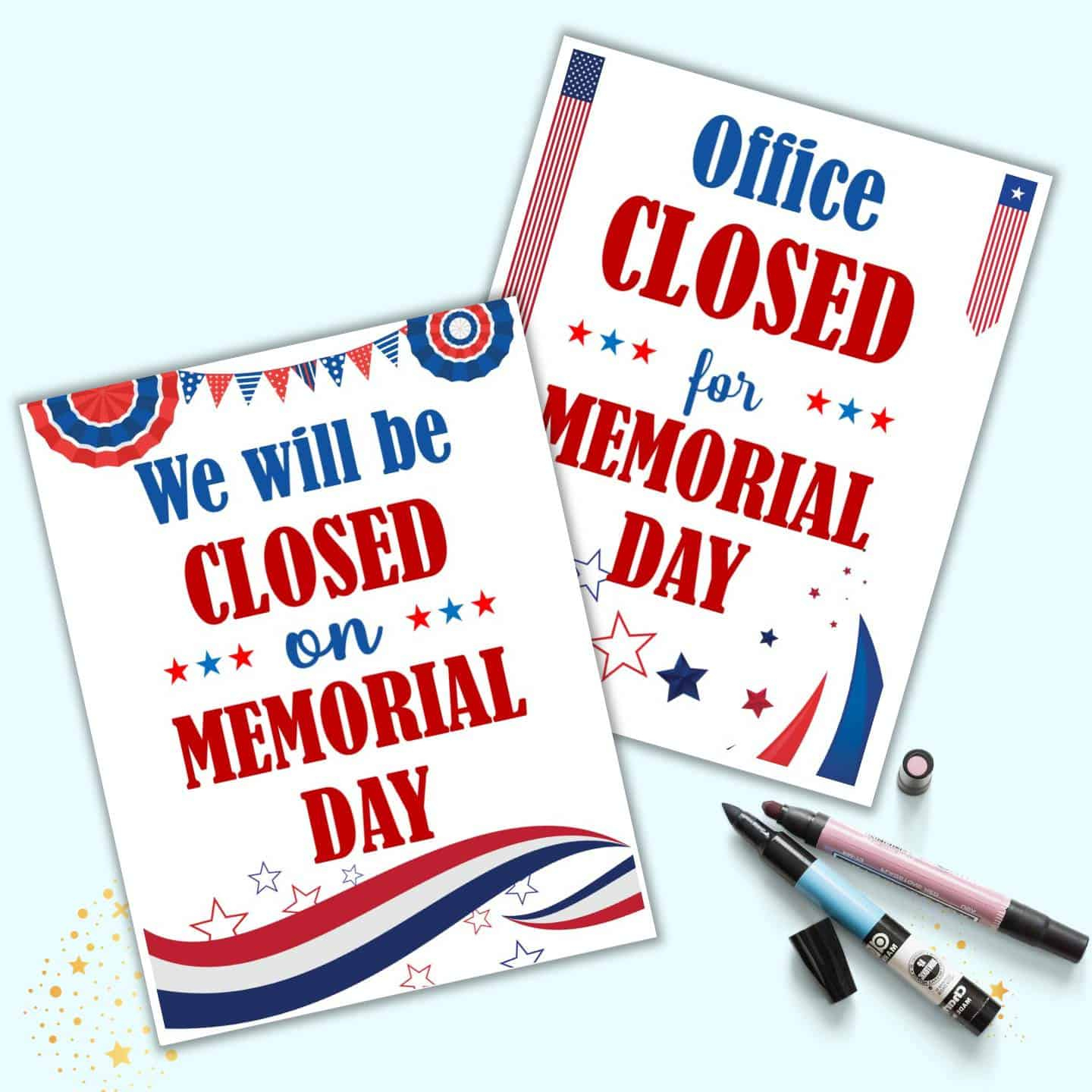 Free Office Closed For Memorial Day Sign Printable - The Artisan Life intended for Free Printable Closed Signs For Memorial Day