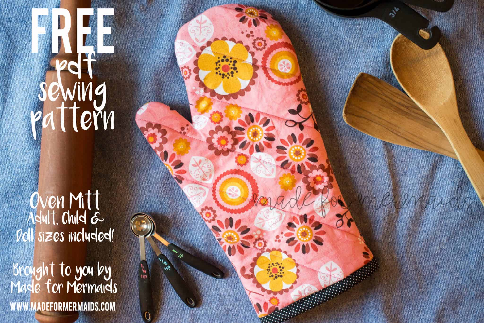Free Pdf Pattern- Oven Mitt Pattern For Adults, Kids &amp;amp; Dolls in Free Printable Oven Mitt Pattern