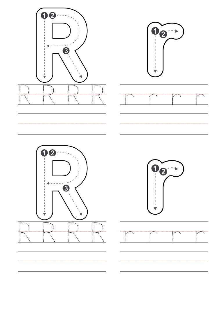 Free Preschool Letter R Worksheets Printable Pdf in Letter R Free Printable Worksheets