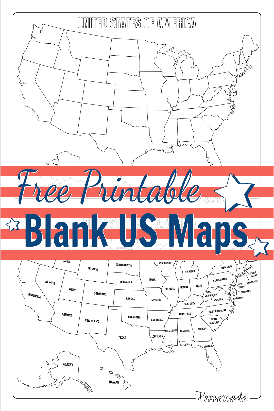 Free Printable Blank Us Map (Pdf Download) pertaining to Free Printable Us States Map