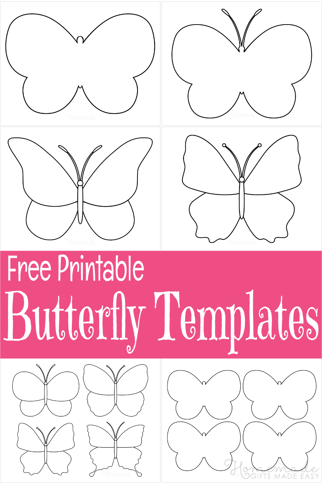 Free Printable Butterfly Templates &amp;amp; Outlines with regard to Free Printable Butterfly Stencil Printable
