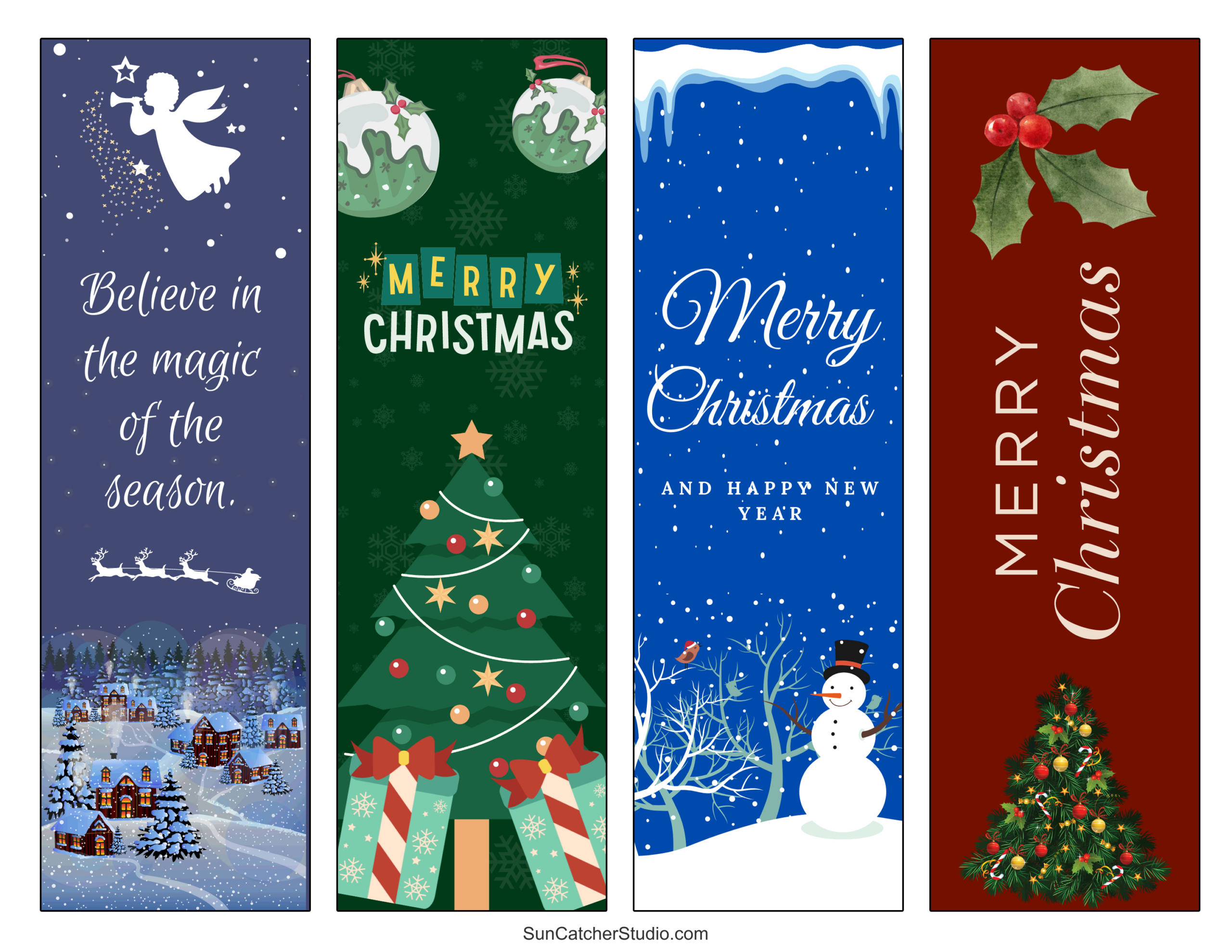 Free Printable Christmas Bookmarks (To Print &amp;amp; To Color) – Free within Free Printable Bookmarks For Christmas