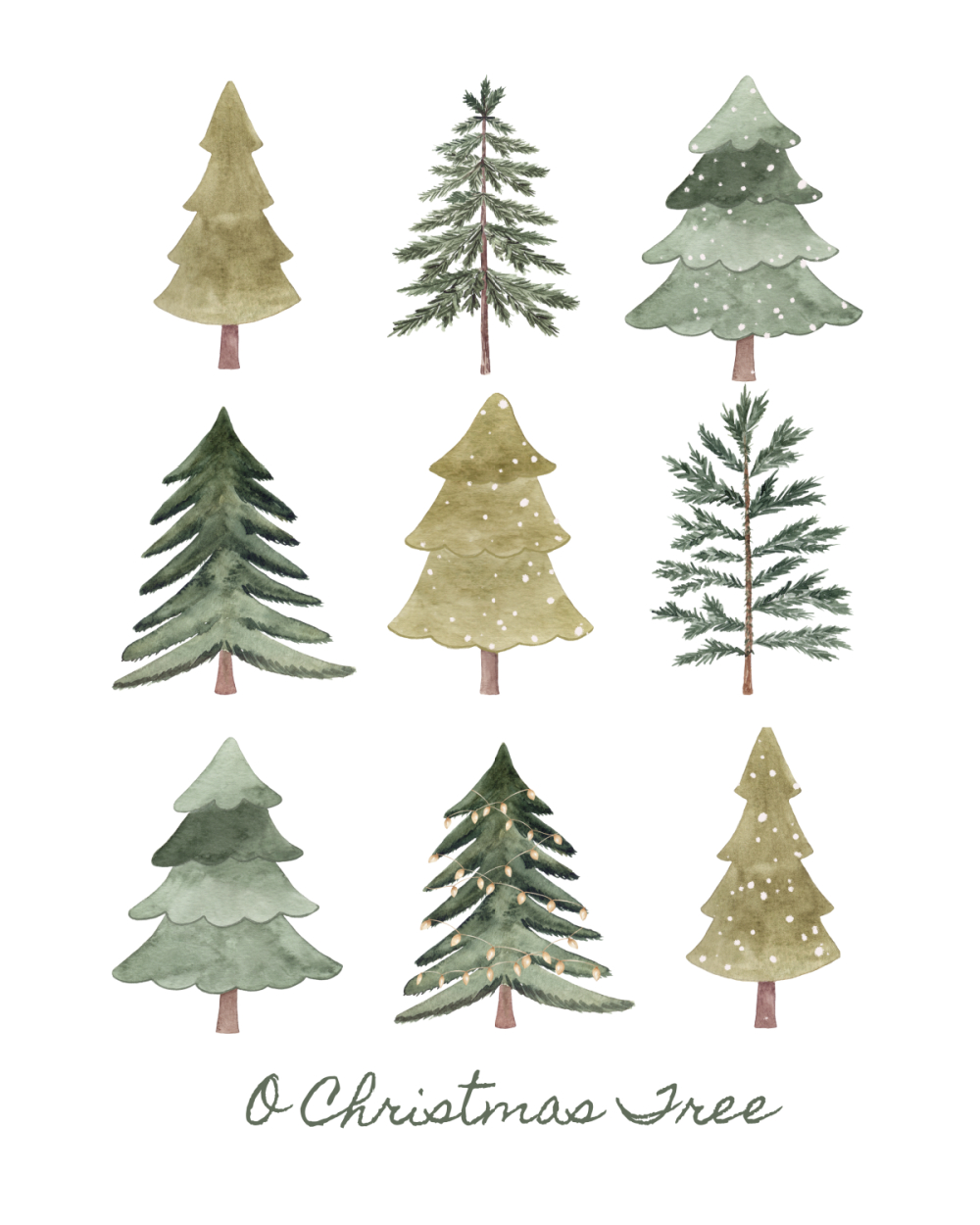Free Printable Christmas Tree Art - Clean And Scentsible inside Free Printable Pictures of Christmas Trees