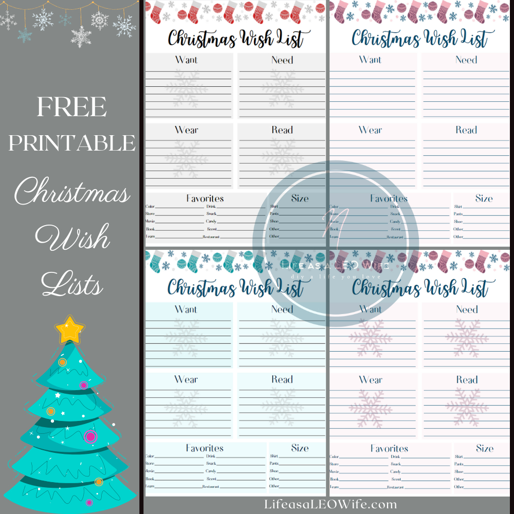 Free Printable Christmas Wish List - Life As A Leo Wife within Free Printable Christmas Present List