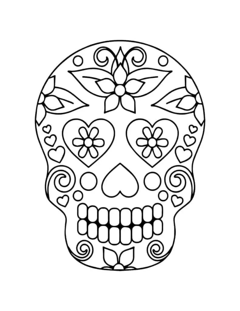 Free Printable Day Of The Dead Coloring Pages (For Kids And Adults throughout Day Of The Dead Printables Free