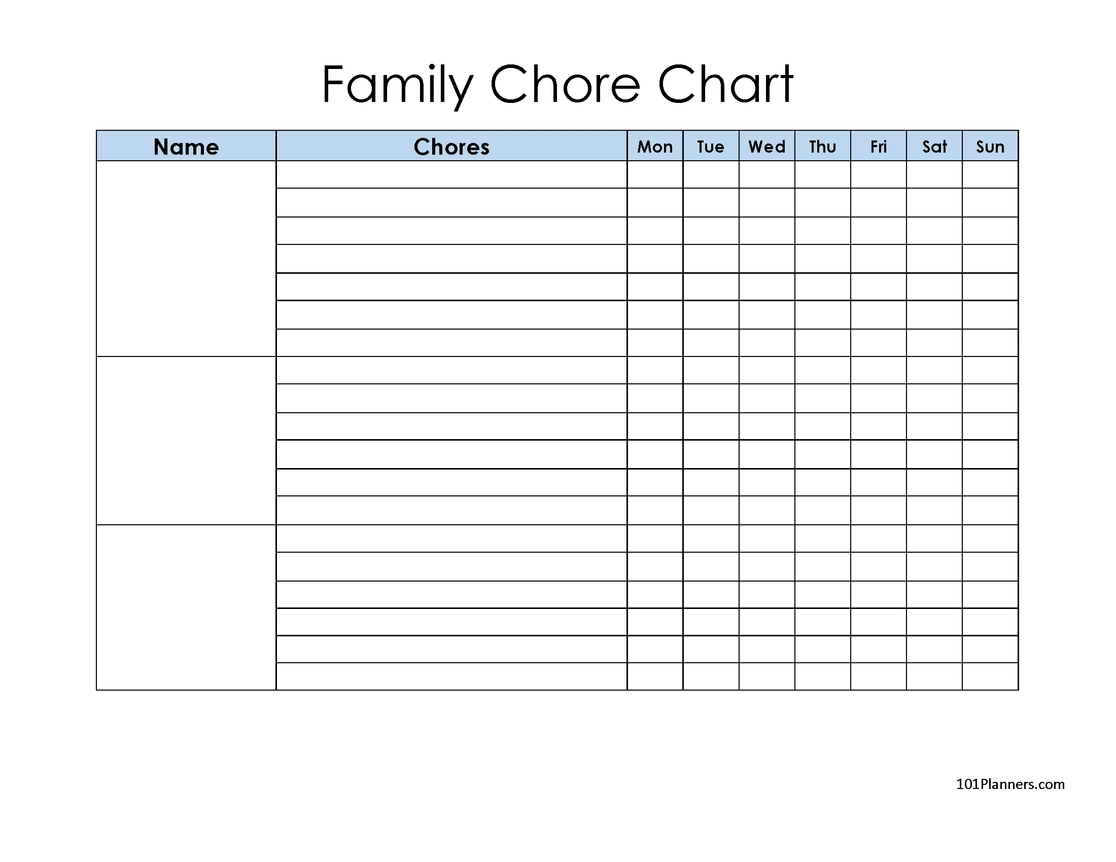 Free Printable Family Chore Chart | Many Templates Are Available pertaining to Family Chore Chart Free Printable