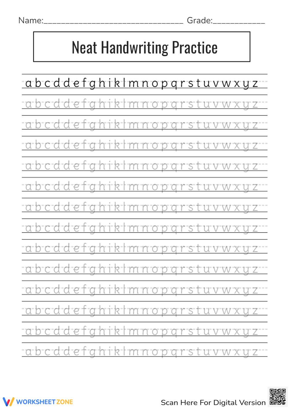Free Printable Handwriting Worksheets For All Grades - Worksheets pertaining to Free Printable Handwriting Practice Worksheets