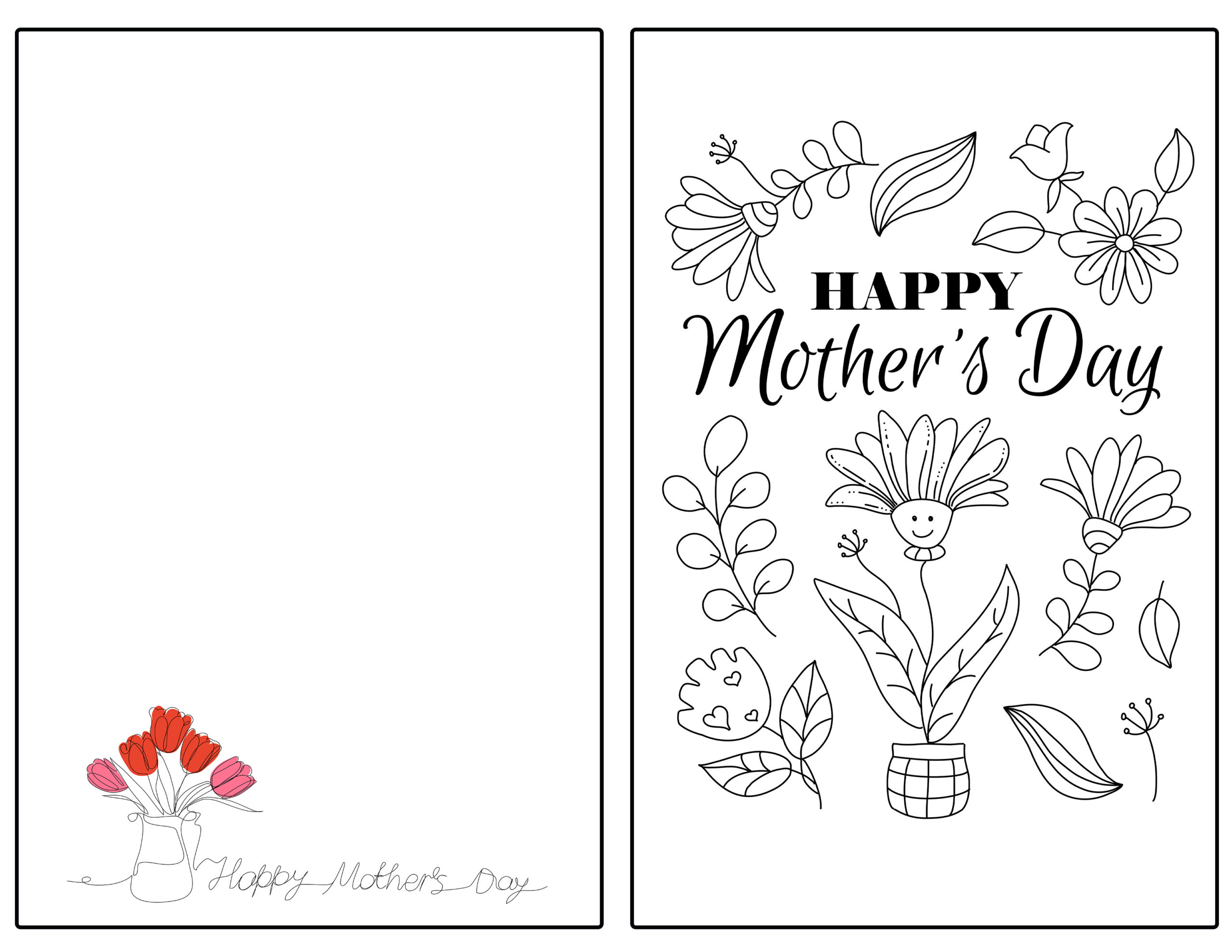 Free Printable Mothers Day Cards For Kids To Color - Printable with regard to Mother&amp;amp;#039;s Day Card Printable Free