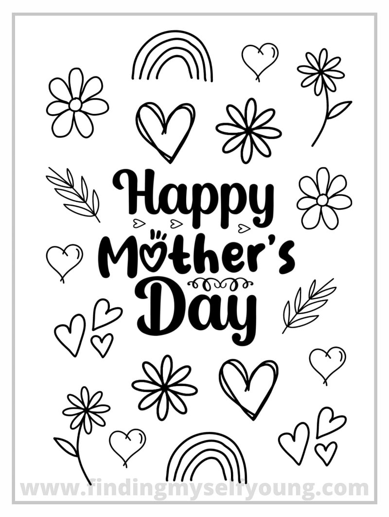 Free Printable Mother&amp;#039;S Day Colouring Card | Finding Myself Young intended for Mother&amp;amp;#039;s Day Card Printable Free