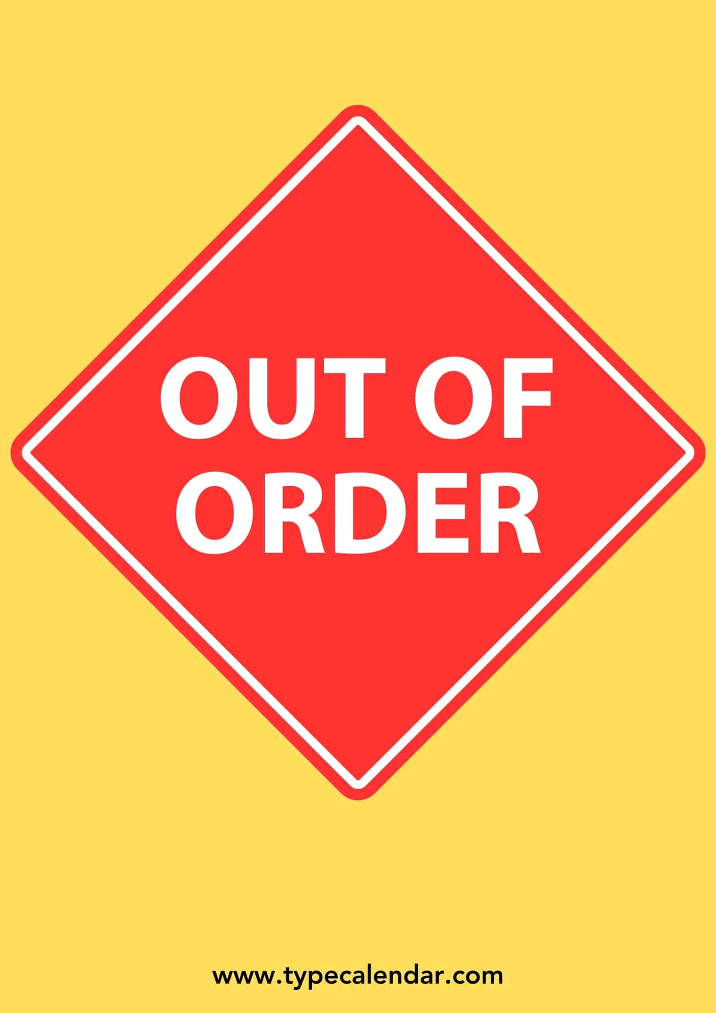 Free Printable Out Of Order Sign Templates [Pdf, Word] Restroom with Free Out Of Order Sign Printable