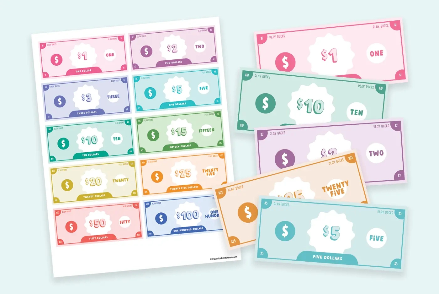 Free Printable Play Money For Kids - Favorite Printables in Free Printable Money For Kids