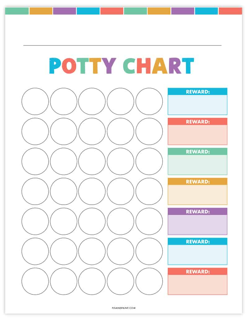 Free Printable Potty Training Chart | Free Instant Download for Potty Training Charts Printable Free