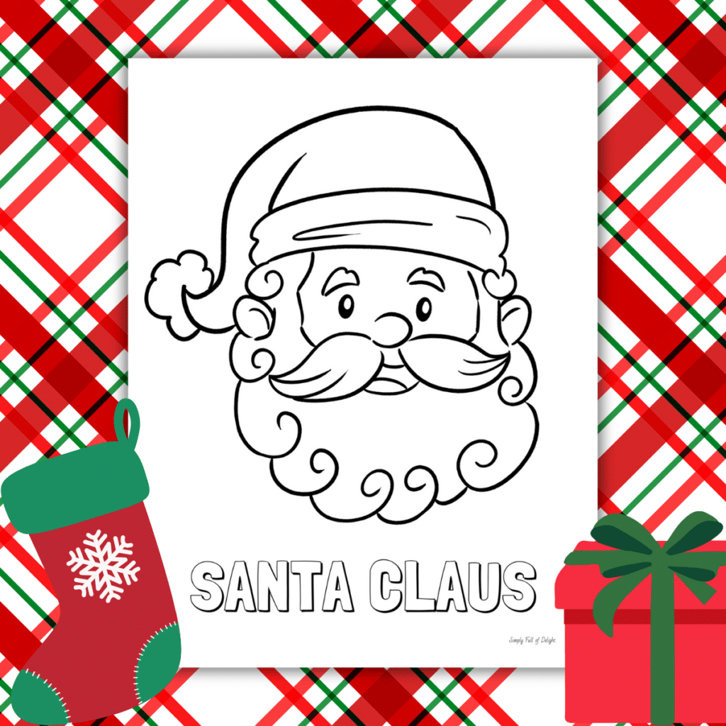 Free Printable Santa Coloring Pages For Christmas - Simply Full Of for Free Printable Santa Claus Face