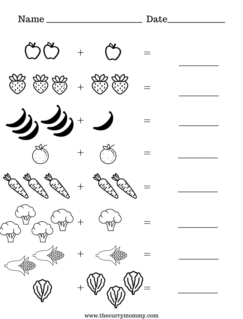 Free Printable Worksheets For Kids - The Curry Mommy within Printable Worksheets For 5 Year Olds