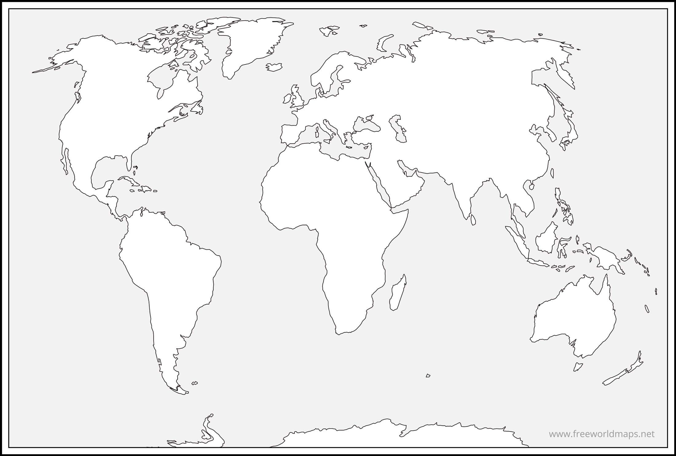 Free Printable World Maps intended for Maps of the World Printable