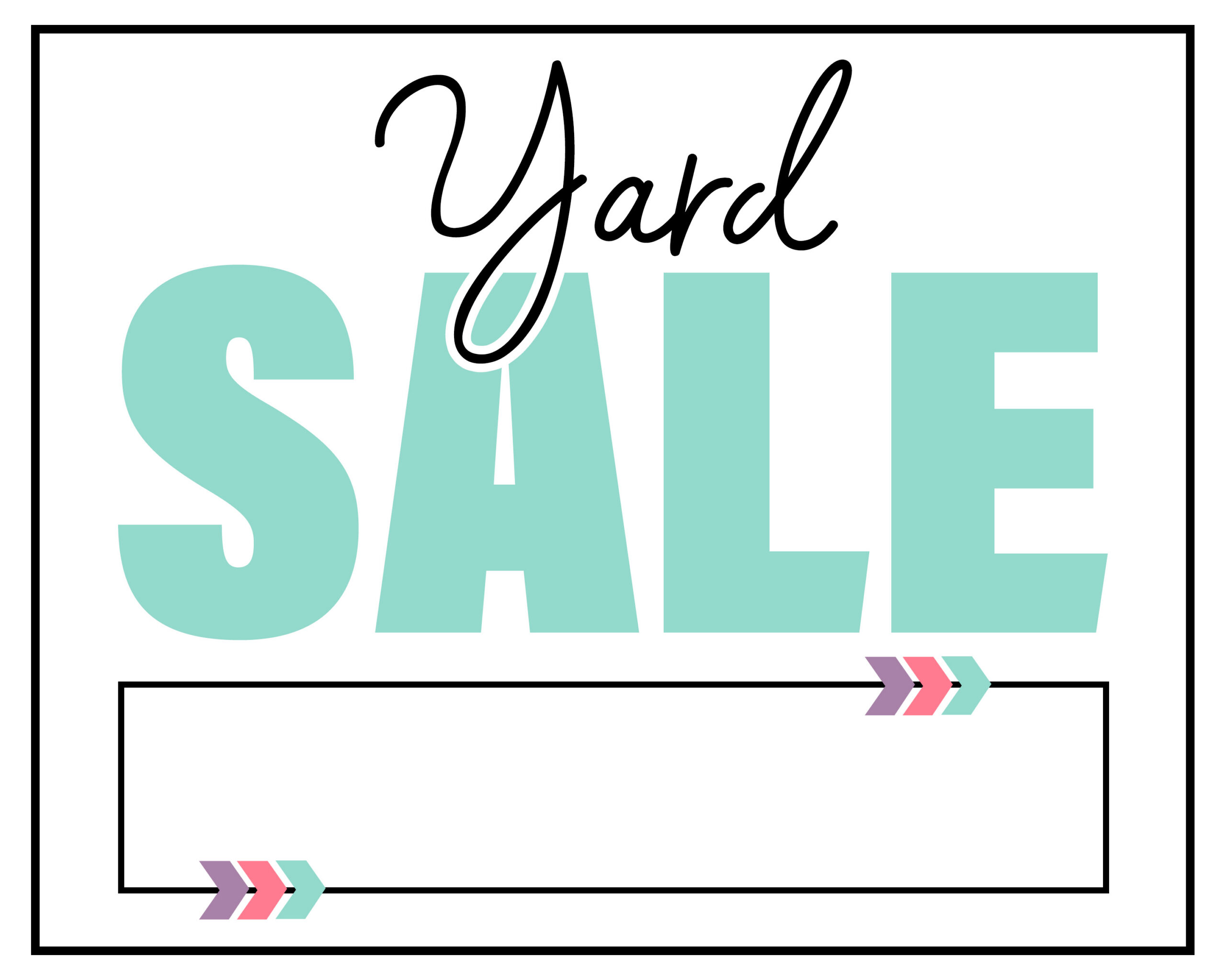Free Printable Yard Sale Sign Collection - The Cottage Market regarding Free Printable Yard Sale Sign