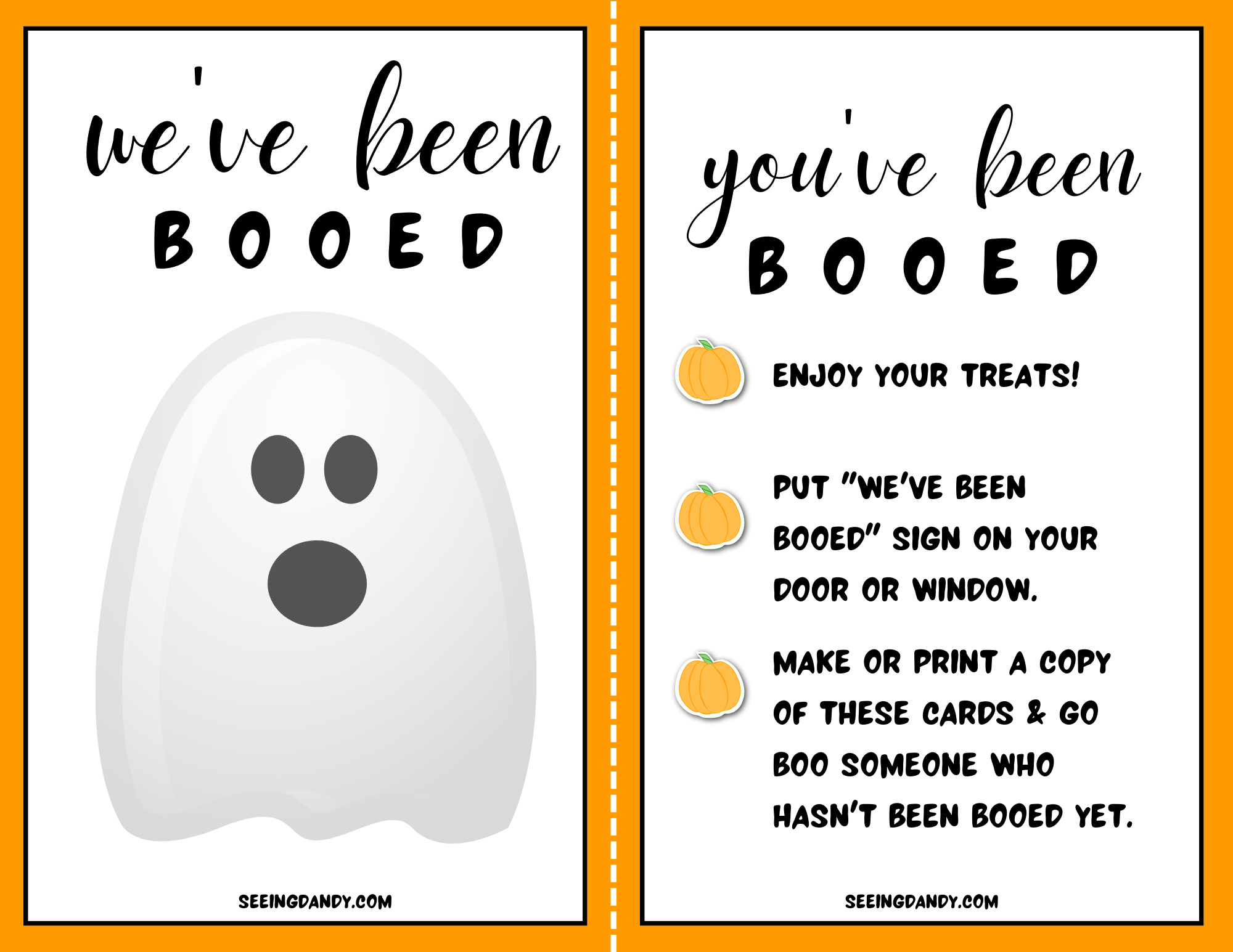 Free You&amp;#039;Ve Been Booed Printable Signs Halloween Activity For for You Ve Been Booed Free Printables