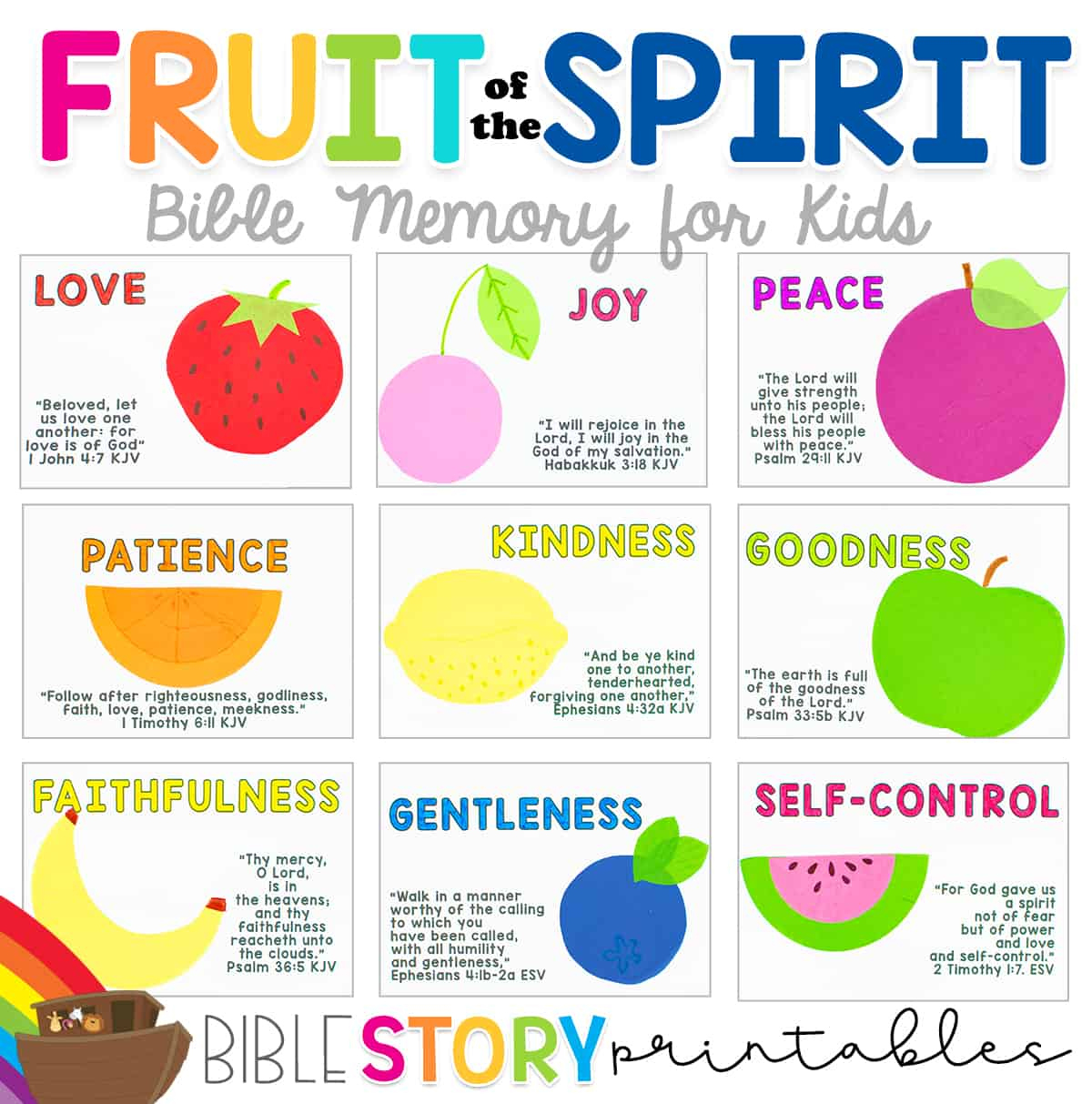 Fruit Of The Spirit Archives - Bible Story Printables for Fruit Of The Spirit Printables