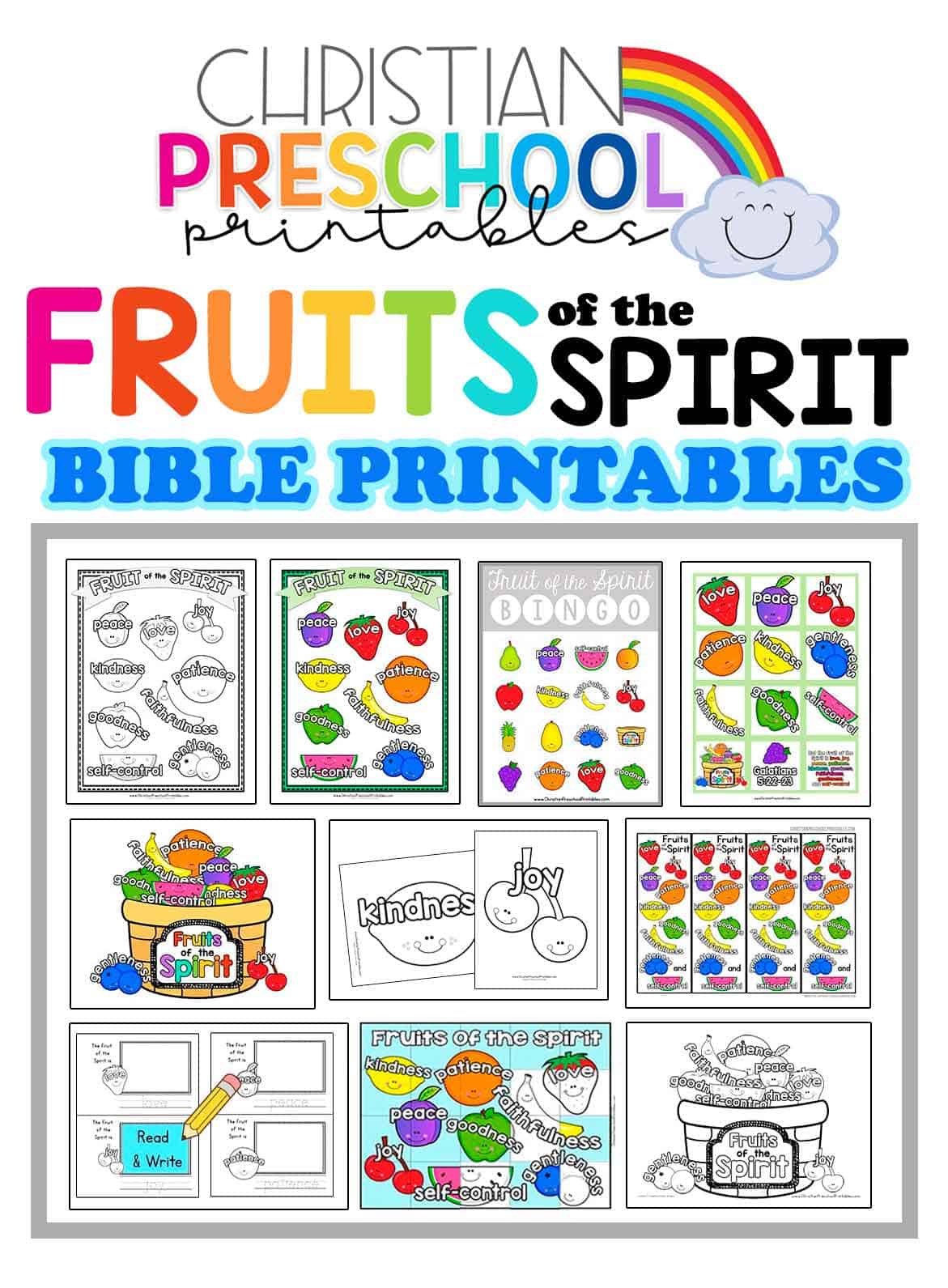 Fruit Of The Spirit Printables - Christian Preschool Printables with Fruit Of The Spirit Printables