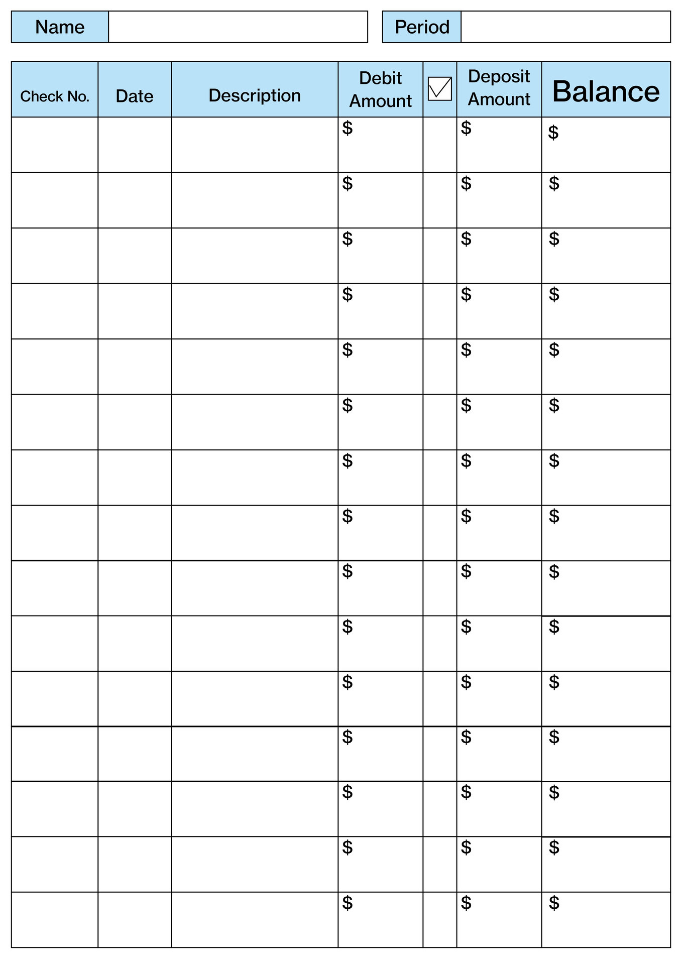 Giant Checkbook Register Large Print Checkbook Registers (5-Pack with Large Print Check Register Printable
